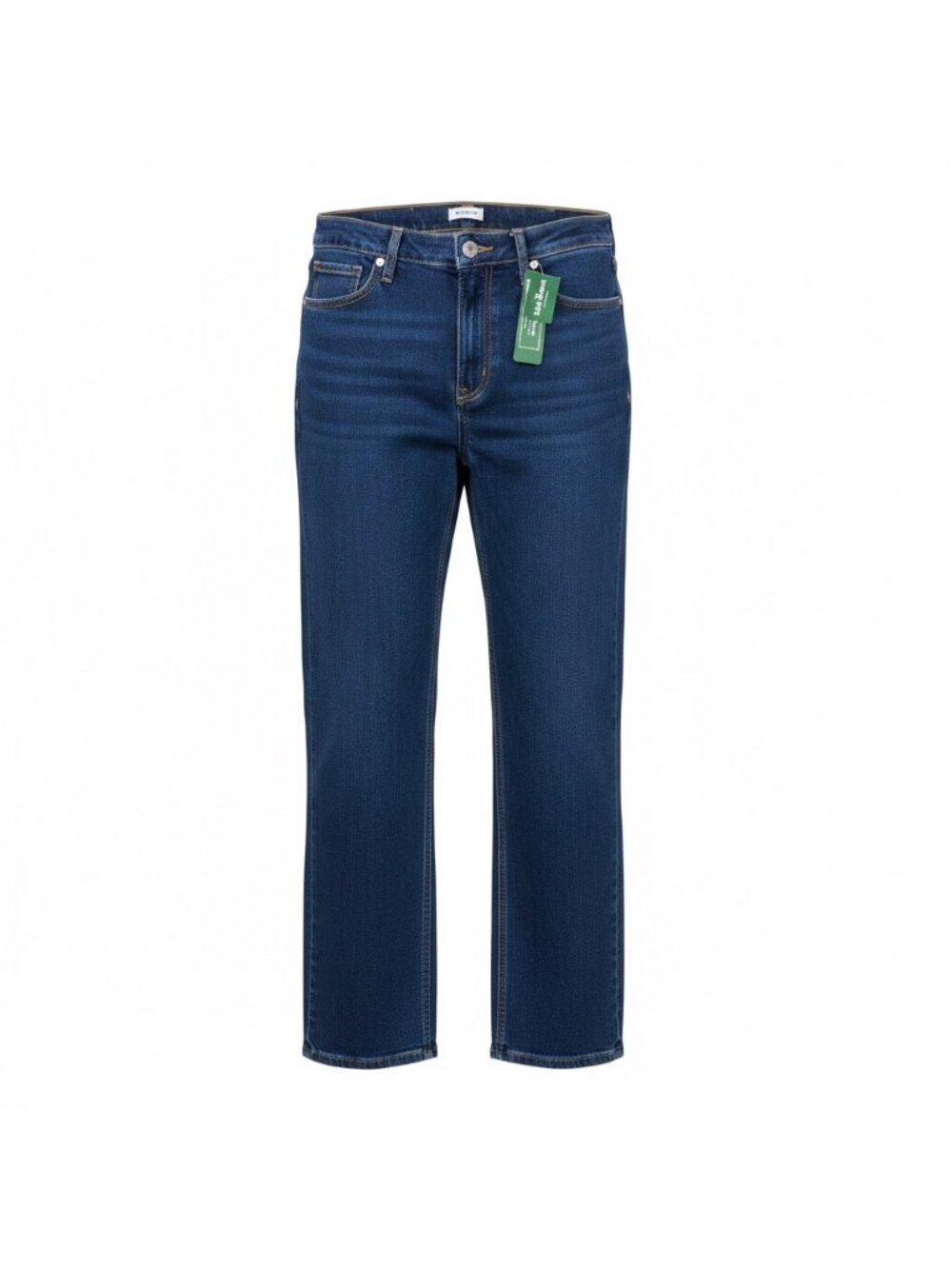 L.L. Bean Womens Dark Blue Cotton Blend Favorite Fit Straight Leg Jeans Size 18P